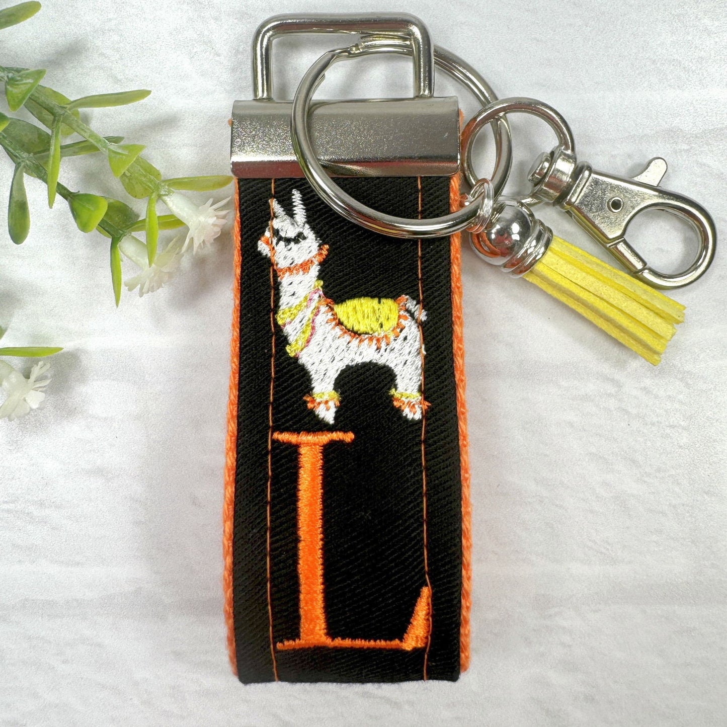 Llama Keychain, Llama Gifts, Llama Gift, Backpack Keychain, Letter Keychain, Embroidered Keychain, Cool Keychain, Luggage Tag, Mama Llama