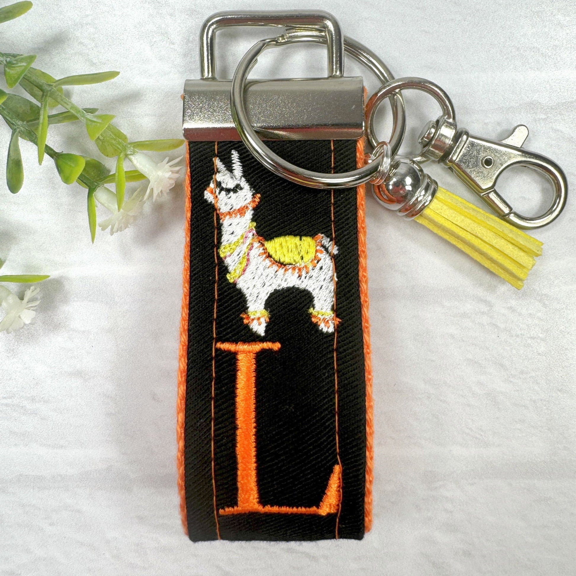 Llama Keychain, Llama Gifts, Llama Gift, Backpack Keychain, Letter Keychain, Embroidered Keychain, Cool Keychain, Luggage Tag, Mama Llama