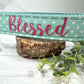 Blessed Embroidered Keychain Key Fob Tassel Charm