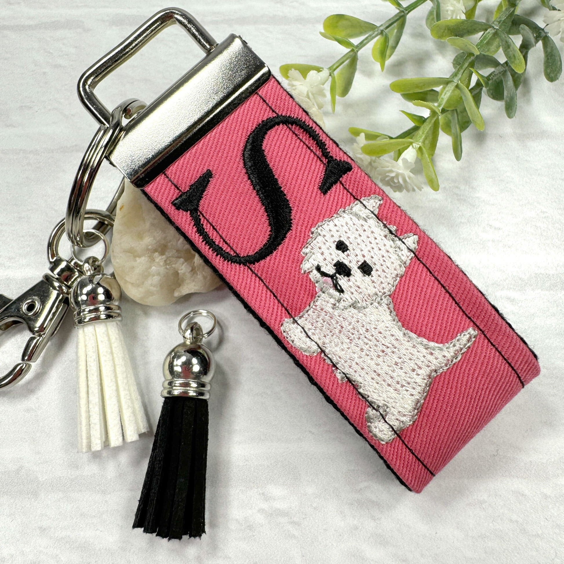 Handmade Westie Keychain, Westie Mom, Westie Gifts, Pet Keychain, Westie Mama, Dog Mama, Luggage Tag, Westie Dog, West Highland Terrier