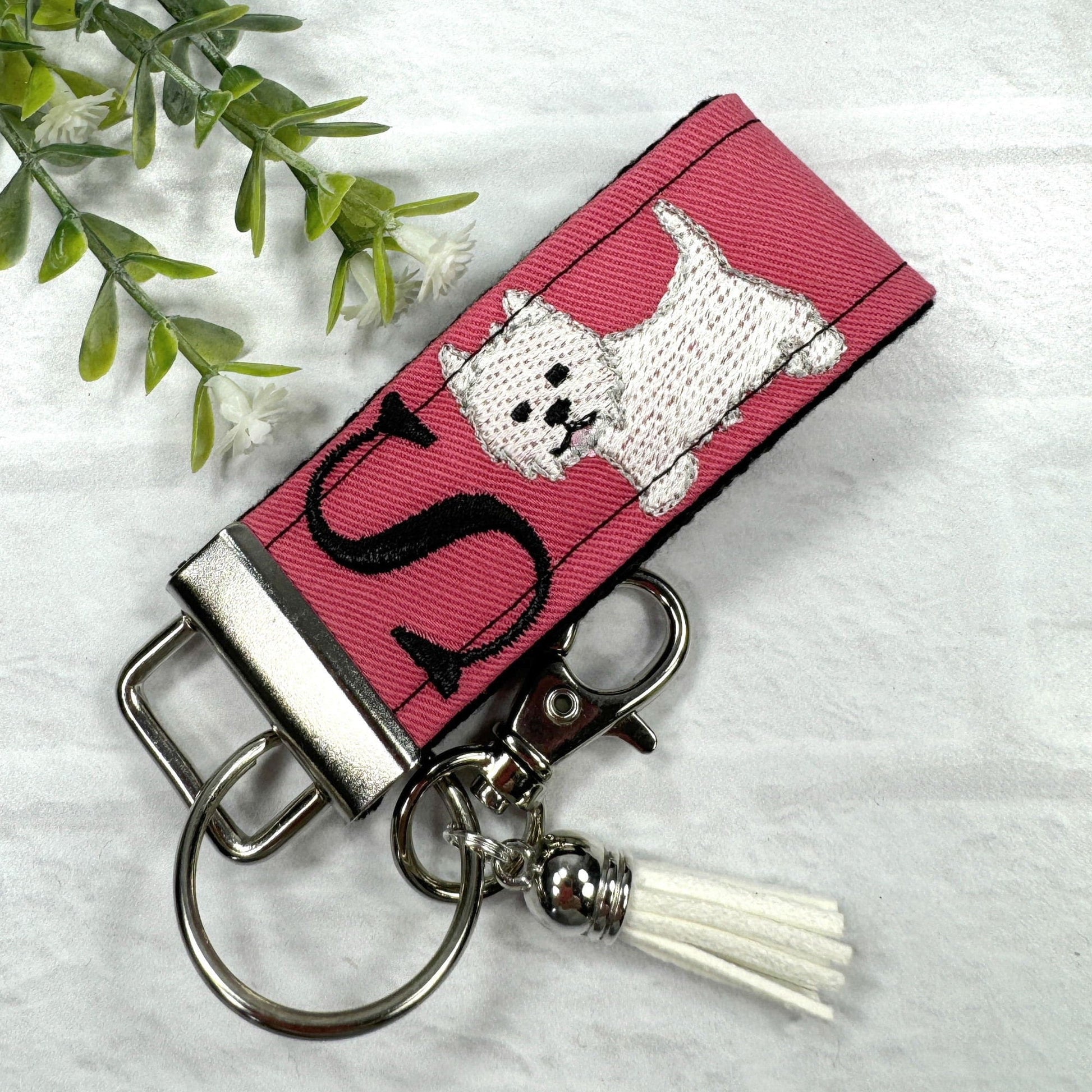 Handmade Westie Keychain, Westie Mom, Westie Gifts, Pet Keychain, Westie Mama, Dog Mama, Luggage Tag, Westie Dog, West Highland Terrier