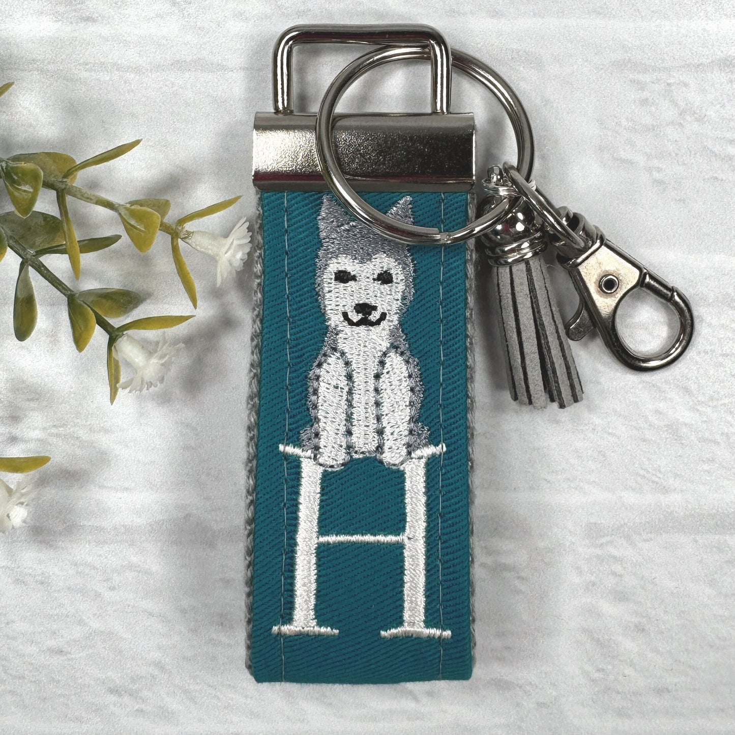 Handmade Husky Keychain, Husky Mom, Husky Dog Gifts, Pet Keychain, Husky Mama, Dog Mama, Luggage Tag, Husky Dog, Dog Mom Gift, Dog Memory
