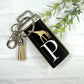 Giraffe Keychain, Giraffe Gift, Safari Animals, Embroidered Keychain, New Driver Keychain, Embroidered Letter Keychain, Backpack Keychain
