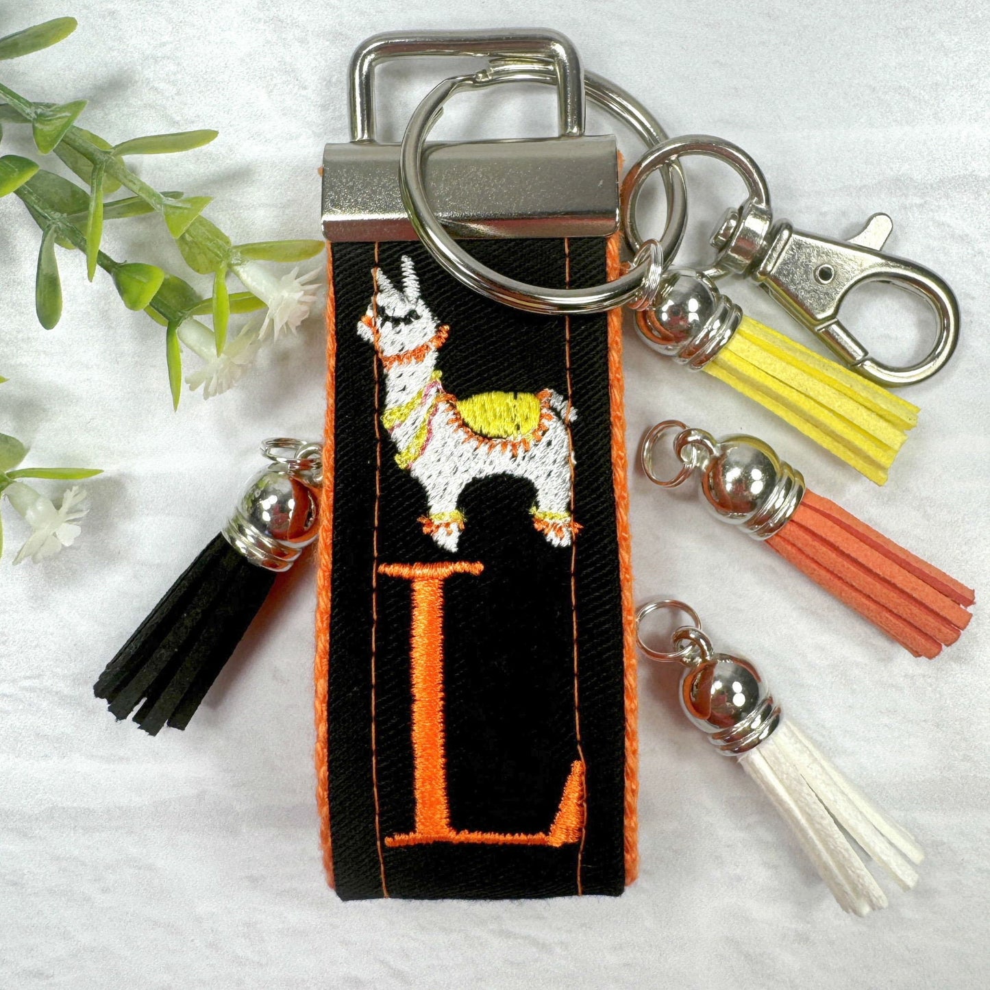 Llama Keychain, Llama Gifts, Llama Gift, Backpack Keychain, Letter Keychain, Embroidered Keychain, Cool Keychain, Luggage Tag, Mama Llama