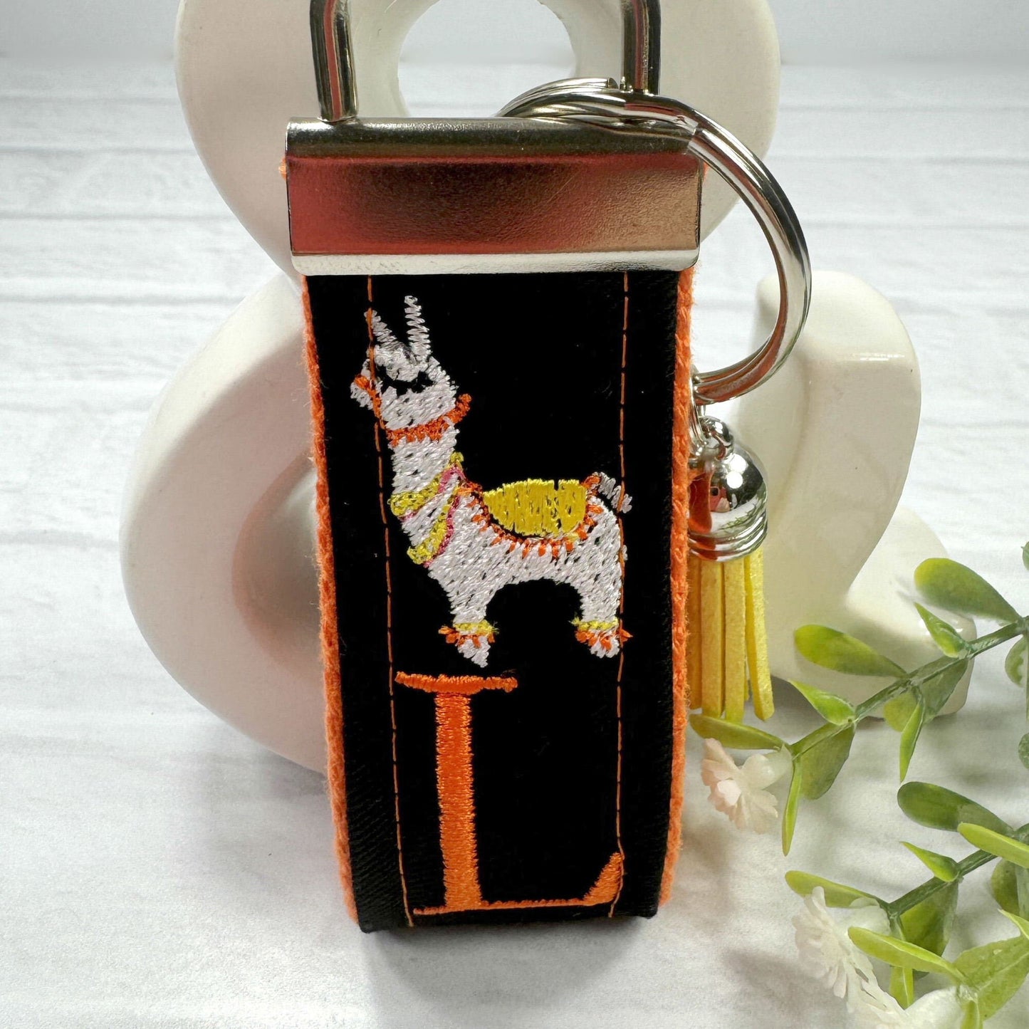 Llama Keychain, Llama Gifts, Llama Gift, Backpack Keychain, Letter Keychain, Embroidered Keychain, Cool Keychain, Luggage Tag, Mama Llama