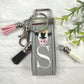 Cow Keychain, Cow Gifts, Cow Gifts for her, Backpack Keychain, Letter Keychain, Embroidered Keychain, Cool Keychain, Luggage Tag, Cow Mom