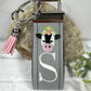 Cow Keychain, Cow Gifts, Cow Gifts for her, Backpack Keychain, Letter Keychain, Embroidered Keychain, Cool Keychain, Luggage Tag, Cow Mom