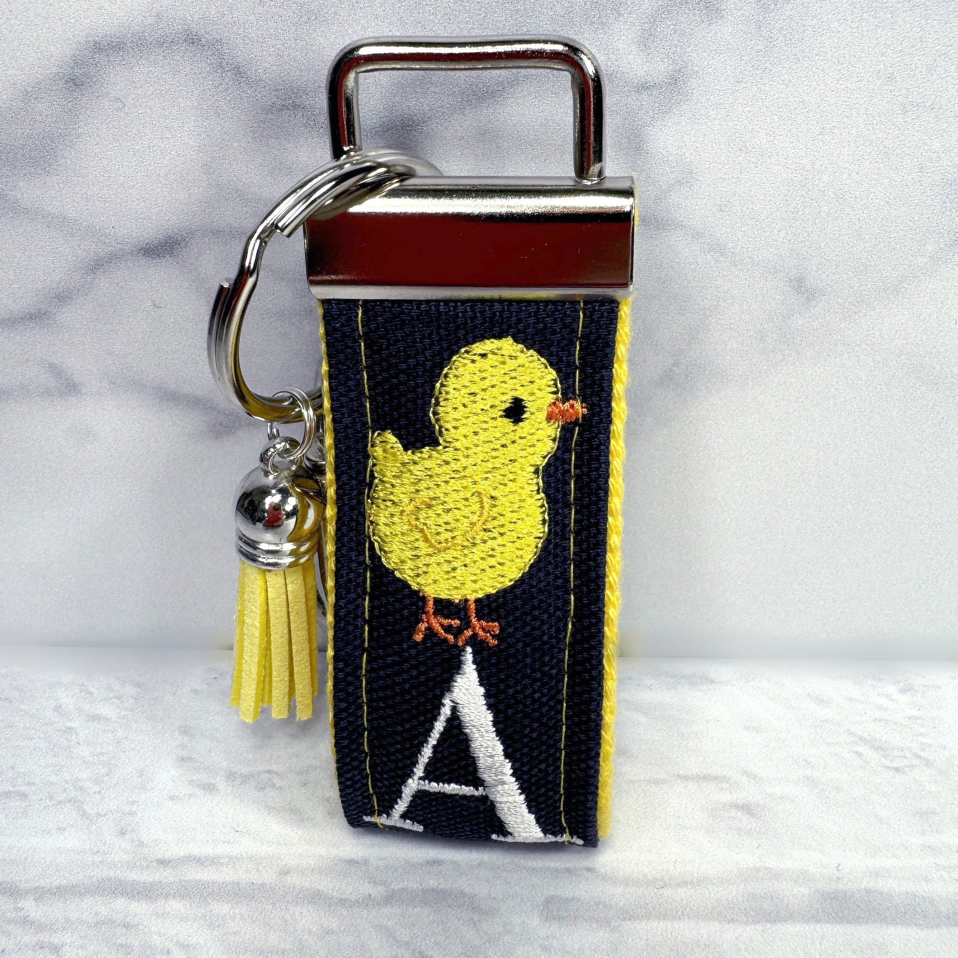 Chick Keychain, Baby Chick, Stress Relief Gift, Preschool Teacher Gift, Baby Chicks, Cheer up Gift, Farm Animals, Kids keychain, Initial