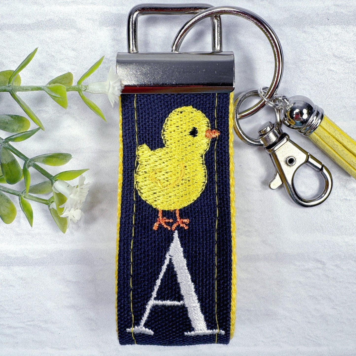 Chick Keychain, Baby Chick, Stress Relief Gift, Preschool Teacher Gift, Baby Chicks, Cheer up Gift, Farm Animals, Kids keychain, Initial