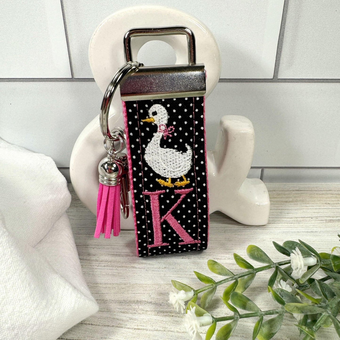 Goose Keychain, Goose Gifts, Baby Goose, Preschool Teacher Gift, Personalized keyring, Silly Goose, Farm Animals, Kids keychain