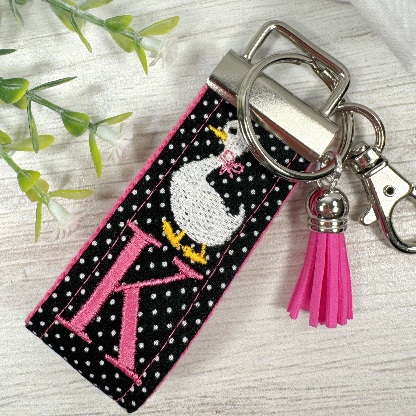 Goose Keychain, Goose Gifts, Baby Goose, Preschool Teacher Gift, Personalized keyring, Silly Goose, Farm Animals, Kids keychain