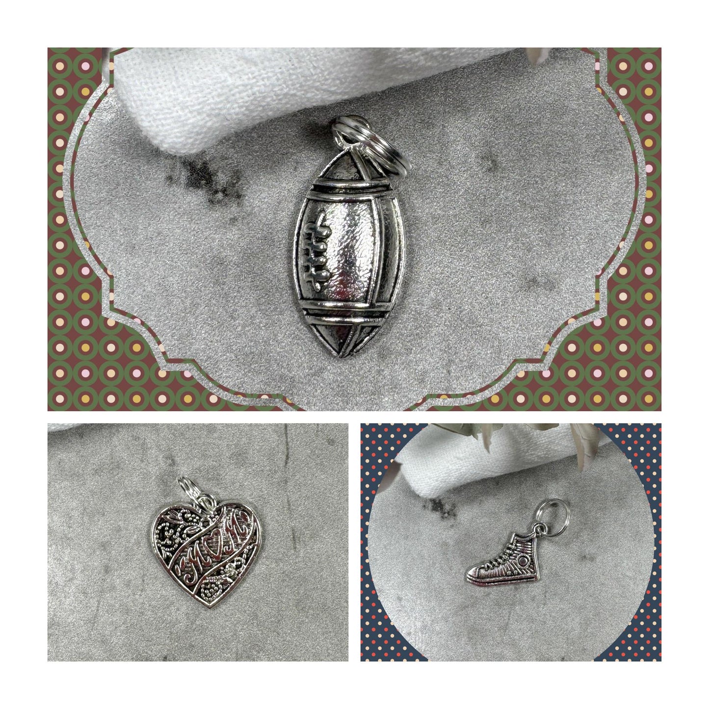 Handmade Football Keychain, Football Mom, Football Gifts, Football Coach gift, Initial Keychain, Male Teacher Gifts, Football team Gifts