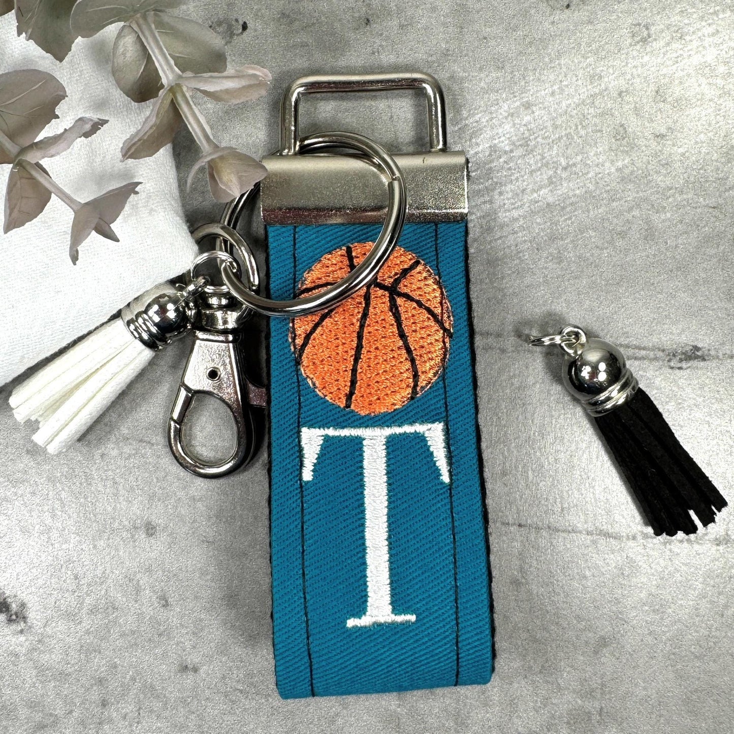Basketball Keychain, Basketball Mom, Basketball Gifts, Basketball Coach gift, Initial Keychain, Male Teacher Gifts, Basketball team Gifts