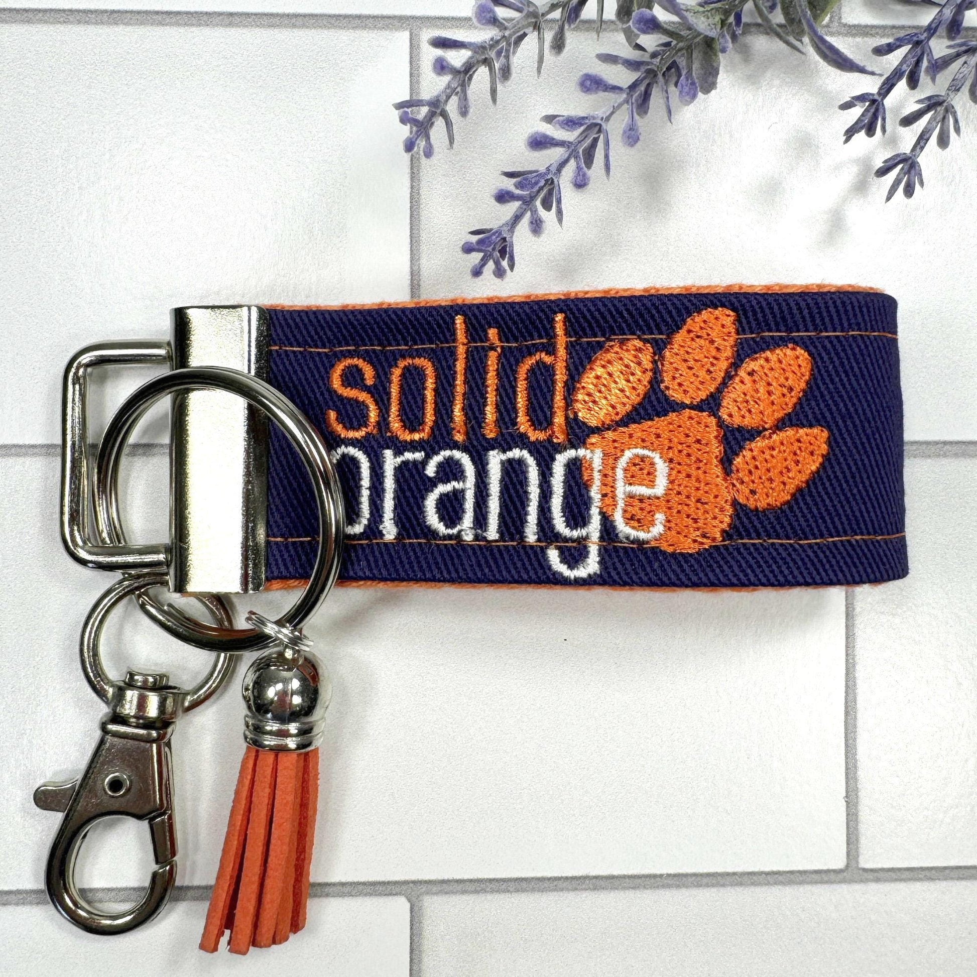 Clemson Keychain, Approved Crafter License Holder, Clemson Student, Clemson Tigers, Clemson Gifts, Clemson Graduate, Clemson Solid Orange