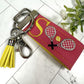 Tennis Keychain, Tennis Gifts, Tennis team, Backpack Keychain, Letter Keychain, Embroidered Keychain, Cool Keychain, Luggage Tag, Tennis Bag