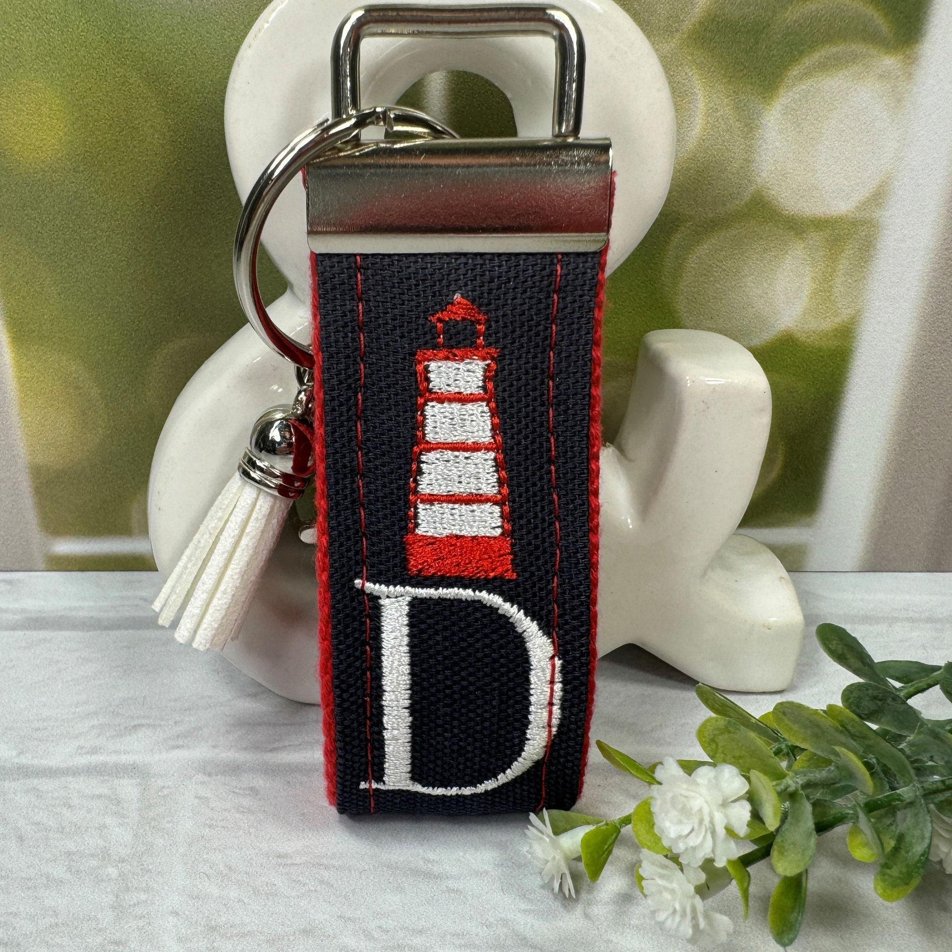 Lighthouse Keychain, Lighthouse Gifts, Personalized Gift, Initial Keychain, Luggage Tag, Couples Keychain, Nautical gifts, Lighthouses