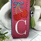 Cherry Keychain, Embroidered keychain, Cherries keychain, Initial Keychain, Cheer up Gift, Cherries Gifts, Girls Weekend Gift, Cherry Gifts