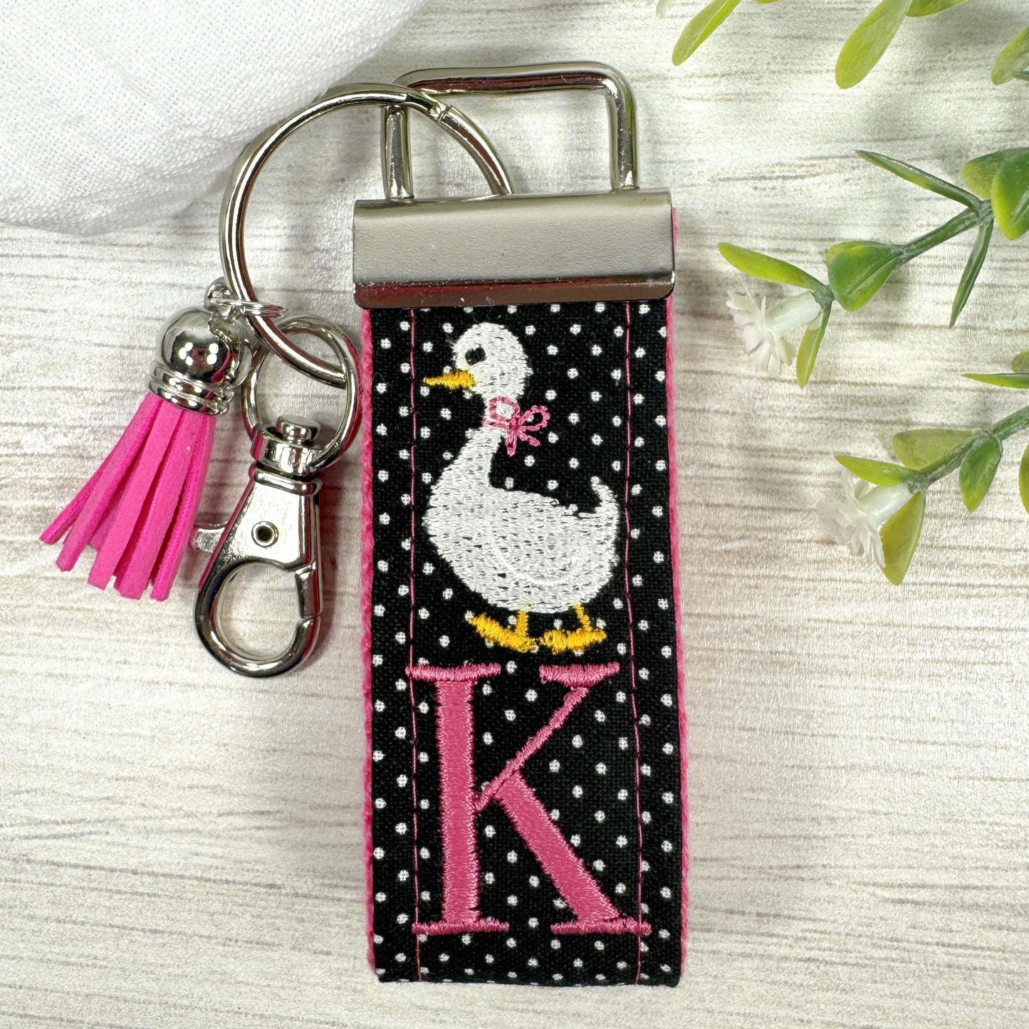 Goose Keychain, Goose Gifts, Baby Goose, Preschool Teacher Gift, Personalized keyring, Silly Goose, Farm Animals, Kids keychain