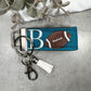 Handmade Football Keychain, Football Mom, Football Gifts, Football Coach gift, Initial Keychain, Male Teacher Gifts, Football team Gifts