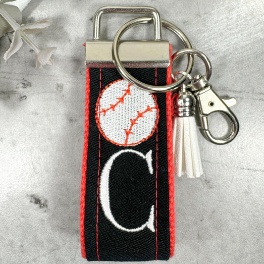 Handmade Baseball Keychain, Baseball Mom, Baseball Gifts, Baseball Coach gift, Initial Keychain, Male Teacher Gifts, Baseball team Gifts