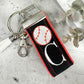 Handmade Baseball Keychain, Baseball Mom, Baseball Gifts, Baseball Coach gift, Initial Keychain, Male Teacher Gifts, Baseball team Gifts