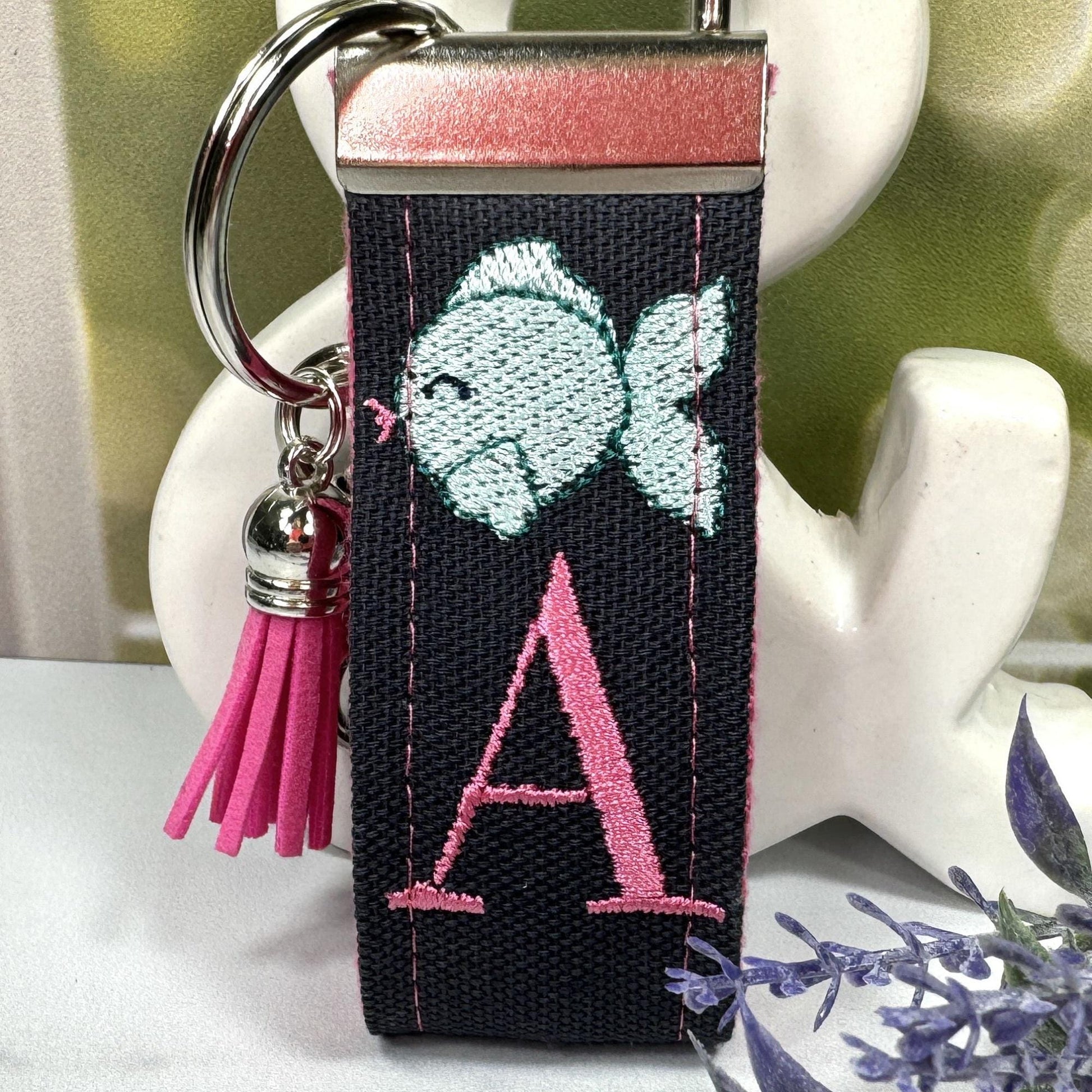 Fish Keychain, Fish Gifts, Preschool Teacher Gift, Backpack Keychain, Kids Keychain, Embroidered Keychain, Cool Keychain, Luggage Tag