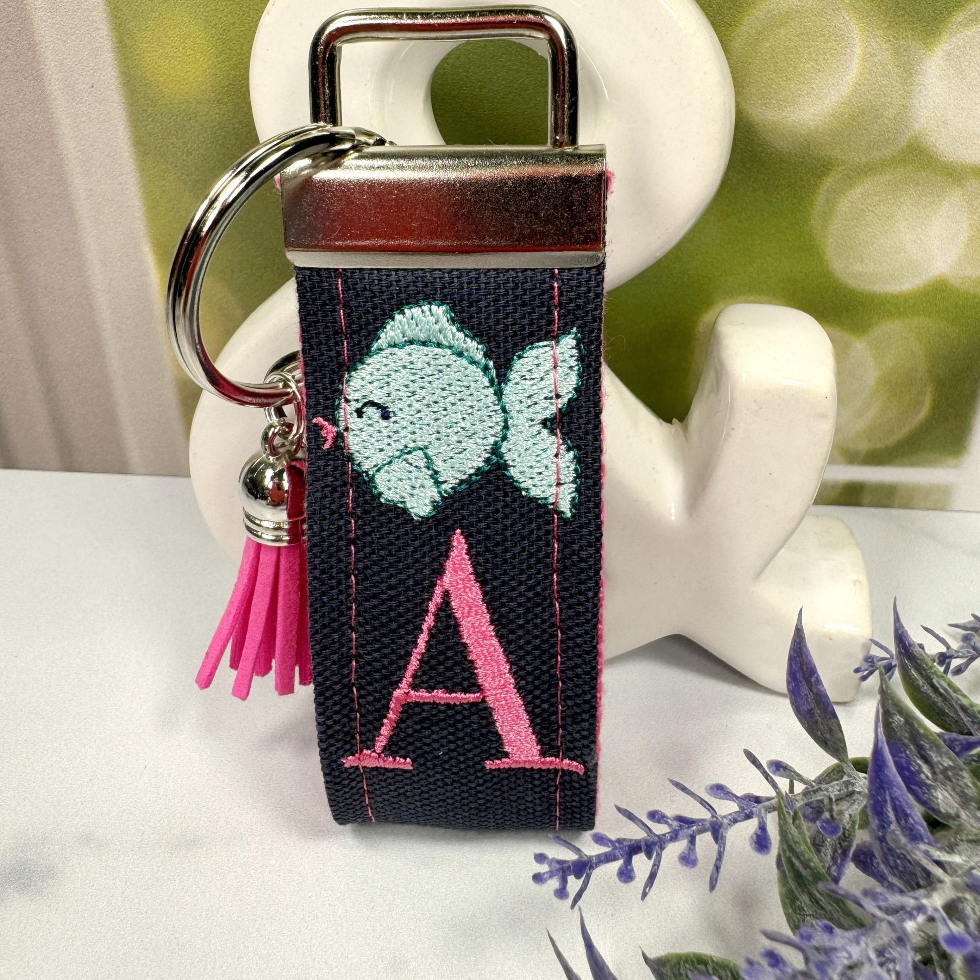 Fish Keychain, Fish Gifts, Preschool Teacher Gift, Backpack Keychain, Kids Keychain, Embroidered Keychain, Cool Keychain, Luggage Tag