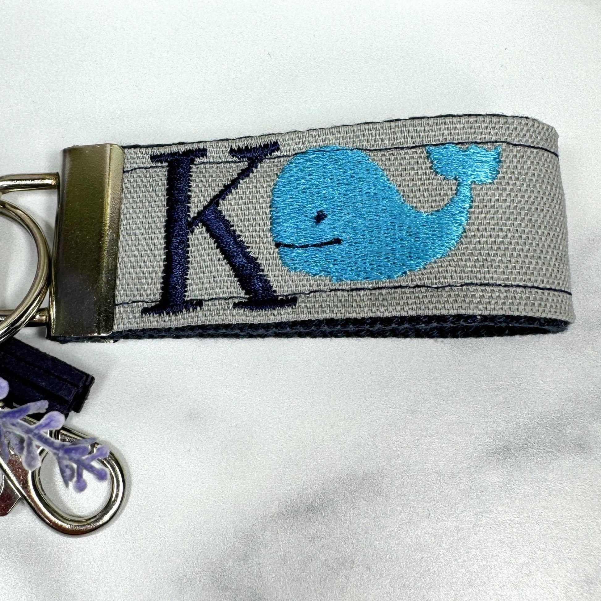 Whale Keychain, Whale Gifts, Preschool Teacher Gift, Backpack Keychain, Kids Keychain, Embroidered Keychain, Cool Keychain, Blue Whale