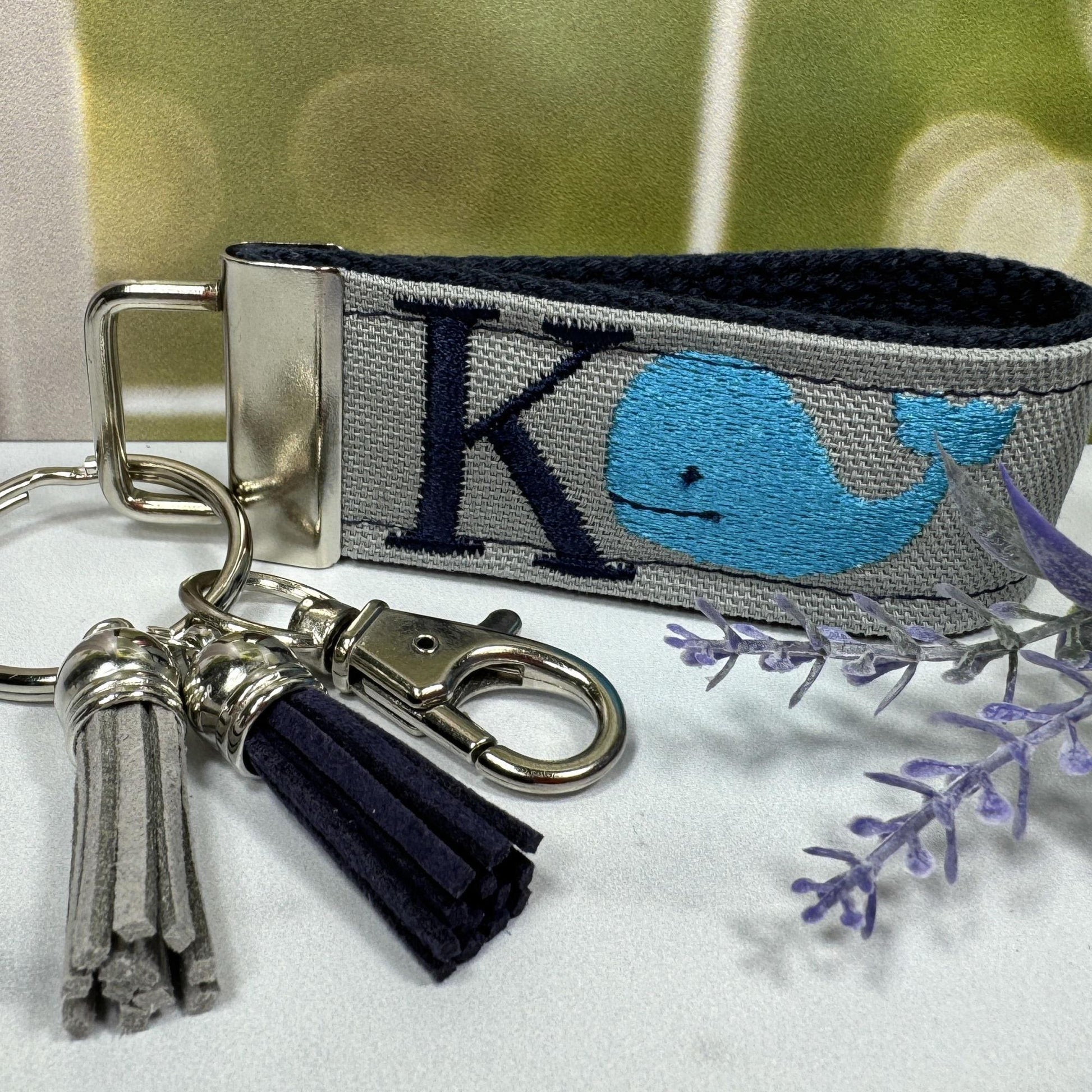 Whale Keychain, Whale Gifts, Preschool Teacher Gift, Backpack Keychain, Kids Keychain, Embroidered Keychain, Cool Keychain, Blue Whale