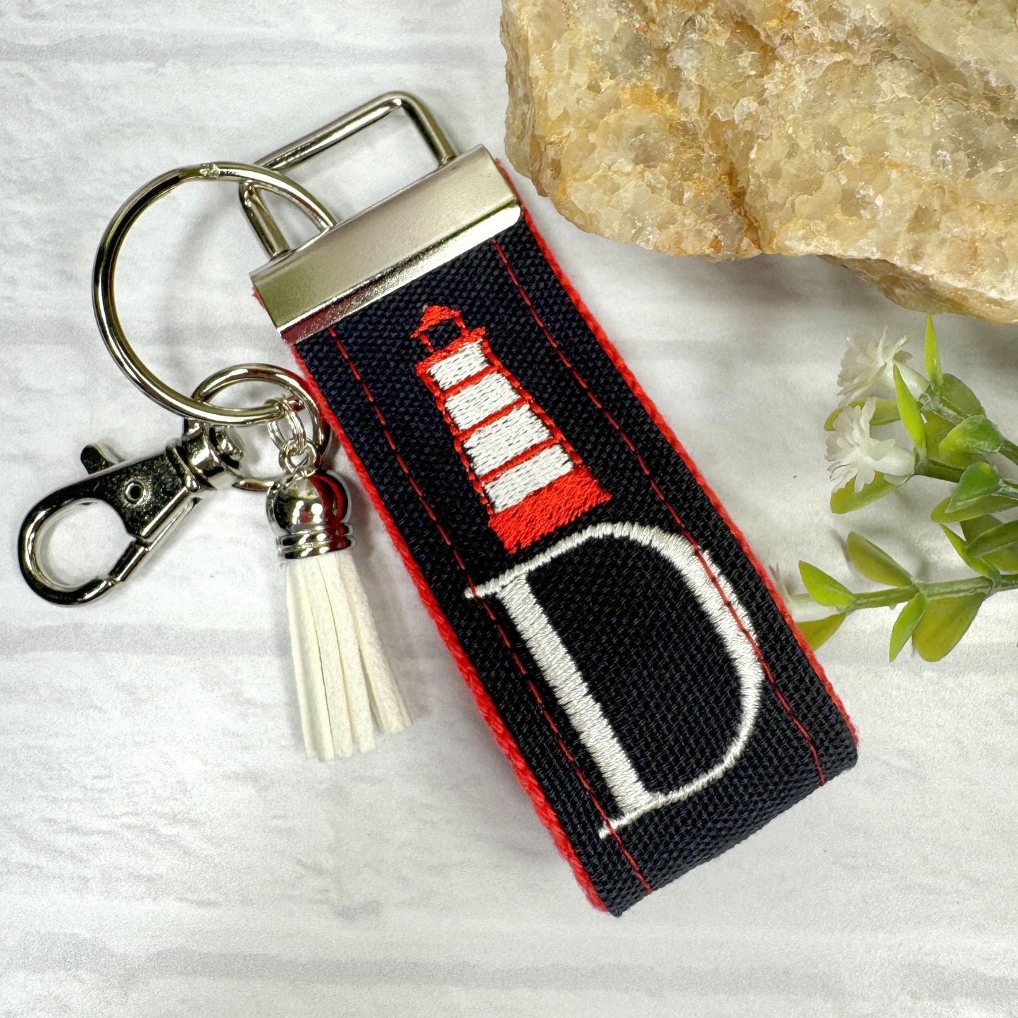 Lighthouse Keychain, Lighthouse Gifts, Personalized Gift, Initial Keychain, Luggage Tag, Couples Keychain, Nautical gifts, Lighthouses
