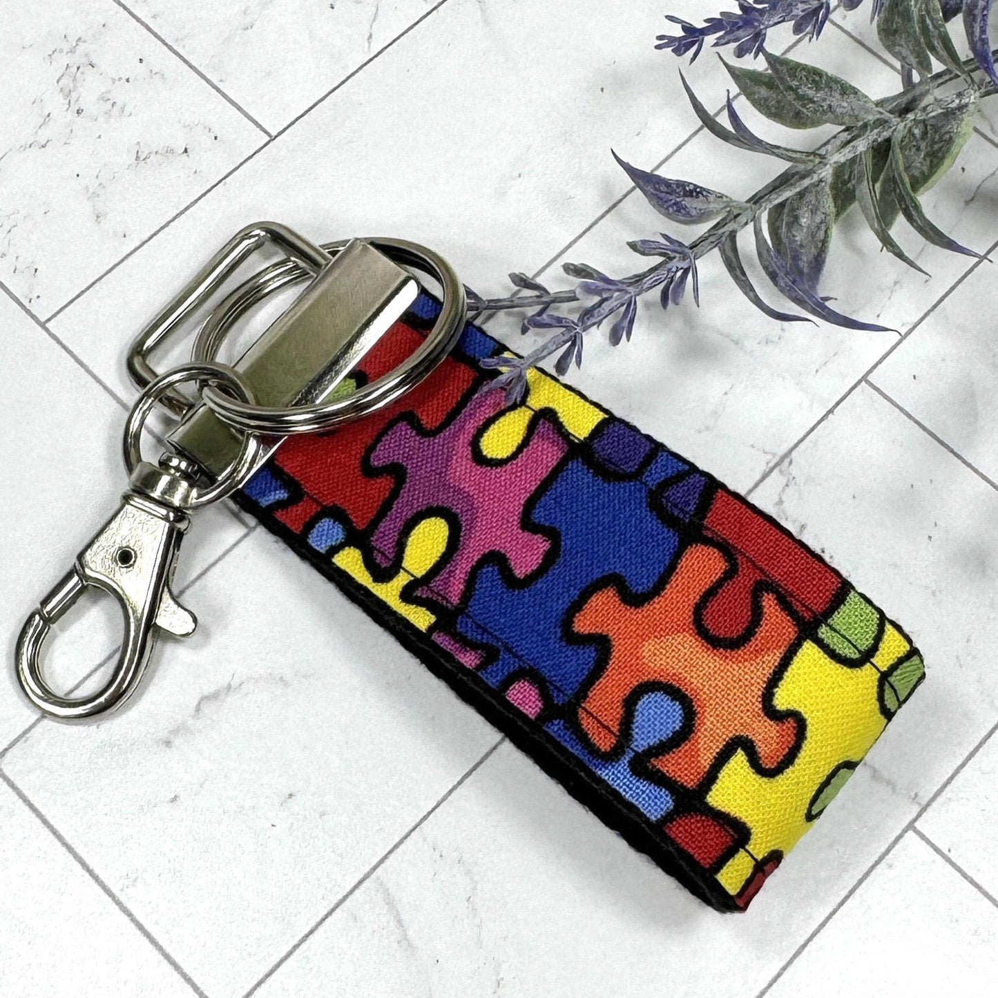 Handmade Autism Keychain, Autism Awareness, Autism Teacher Gift, Autism Puzzle Piece, Autism Mom, Autistic Pride, Autistic Adult Gift