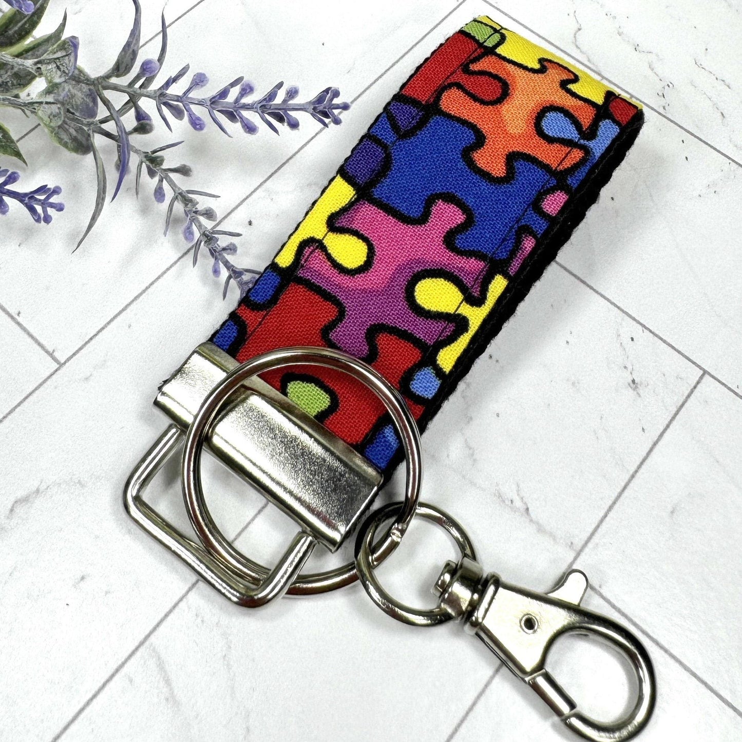 Handmade Autism Keychain, Autism Awareness, Autism Teacher Gift, Autism Puzzle Piece, Autism Mom, Autistic Pride, Autistic Adult Gift