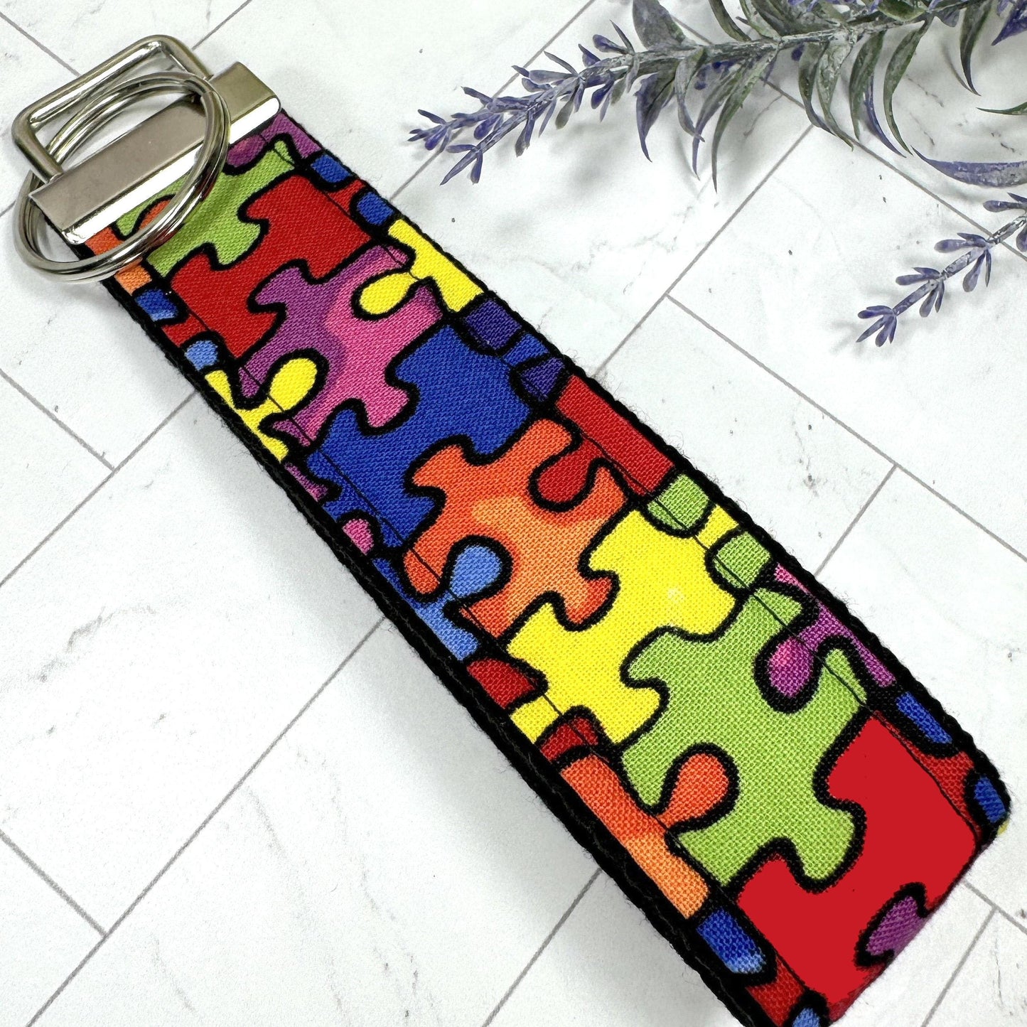 Handmade Autism Keychain, Autism Awareness, Autism Teacher Gift, Autism Puzzle Piece, Autism Mom, Autistic Pride, Autistic Adult Gift