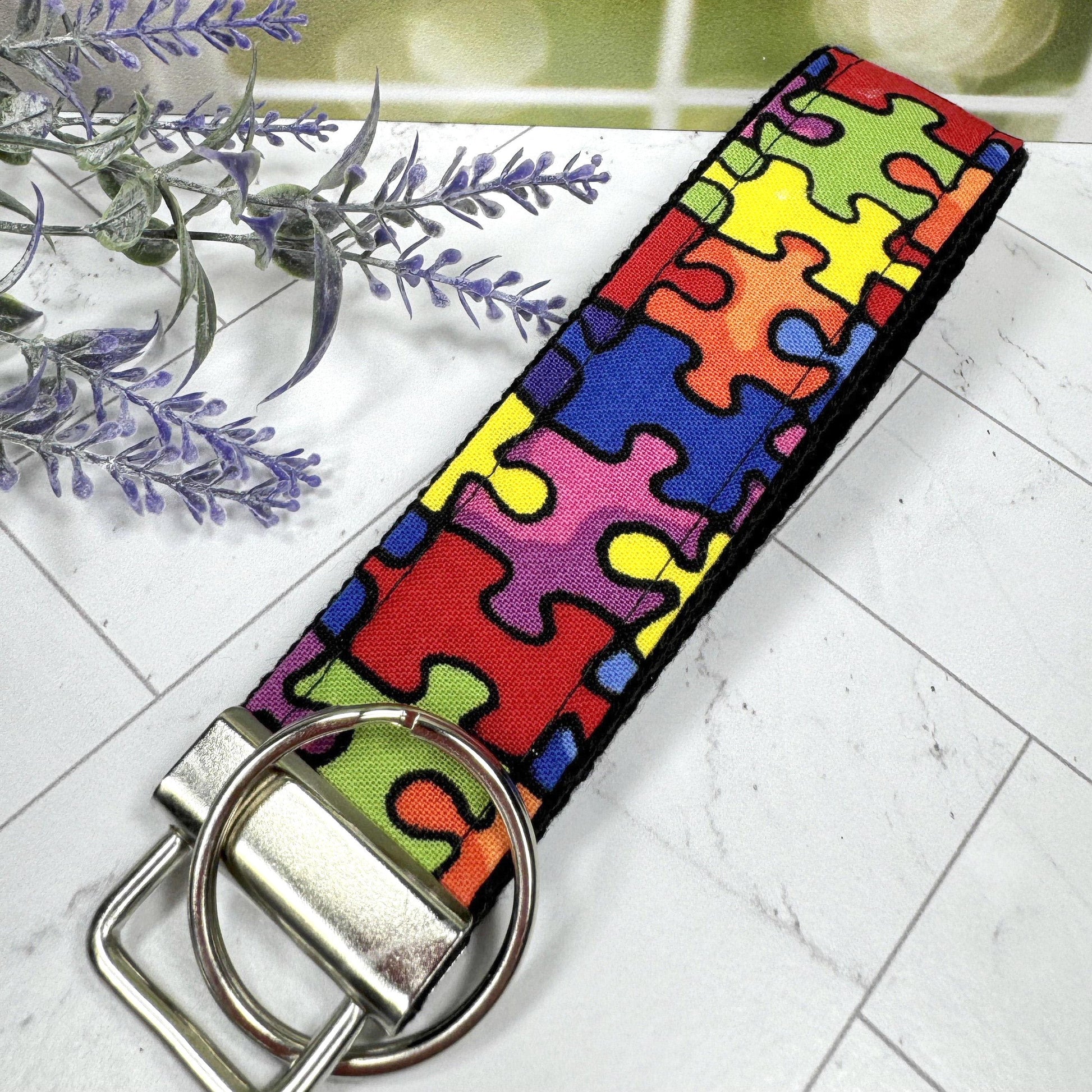 Handmade Autism Keychain, Autism Awareness, Autism Teacher Gift, Autism Puzzle Piece, Autism Mom, Autistic Pride, Autistic Adult Gift