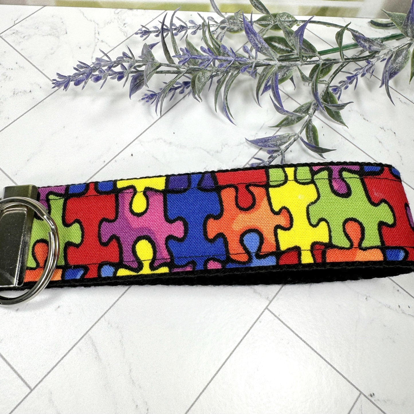 Handmade Autism Keychain, Autism Awareness, Autism Teacher Gift, Autism Puzzle Piece, Autism Mom, Autistic Pride, Autistic Adult Gift