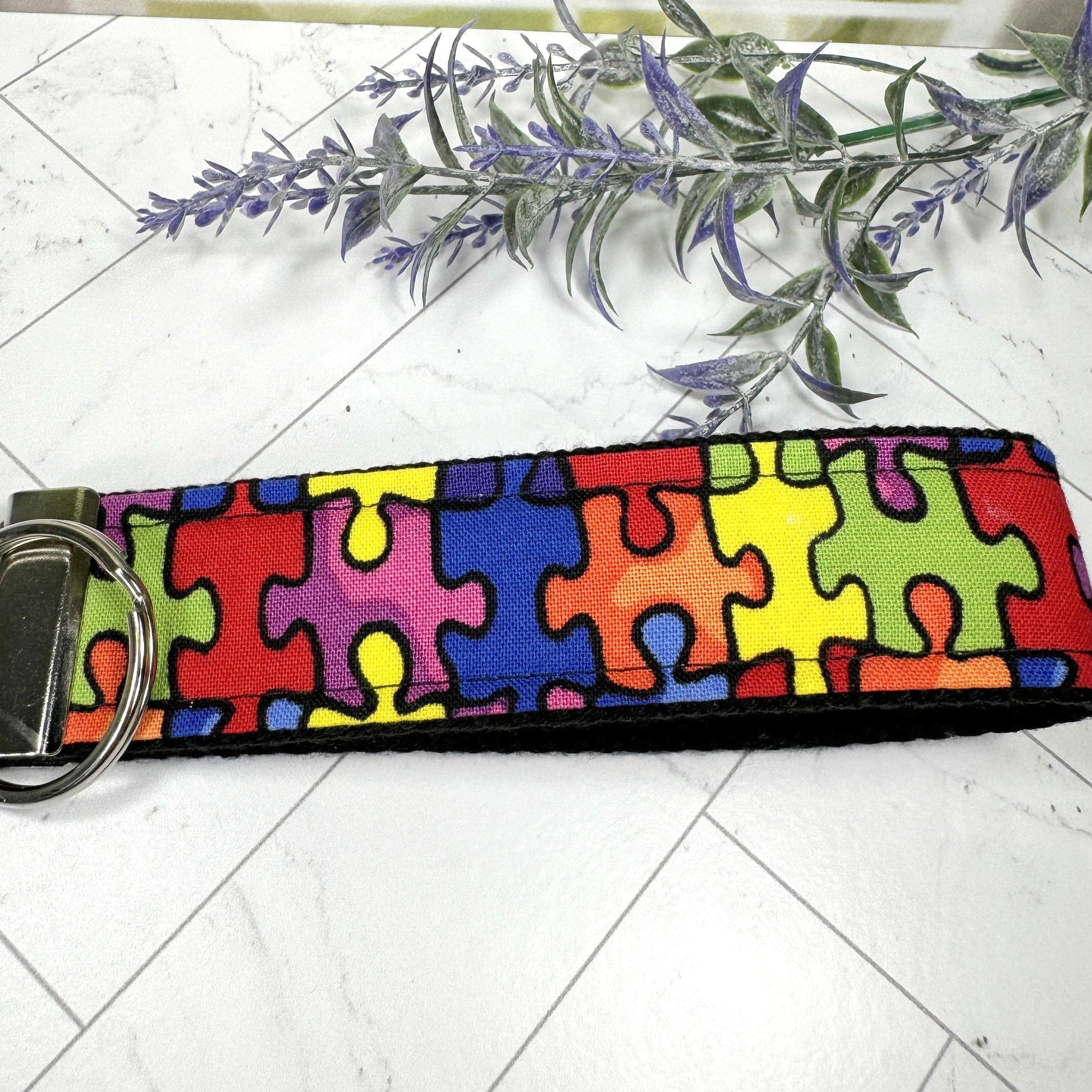 Handmade Autism Keychain, Autism Awareness, Autism Teacher Gift, Autism Puzzle Piece, Autism Mom, Autistic Pride, Autistic Adult Gift