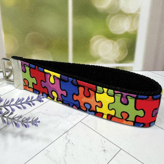 Handmade Autism Keychain, Autism Awareness, Autism Teacher Gift, Autism Puzzle Piece, Autism Mom, Autistic Pride, Autistic Adult Gift