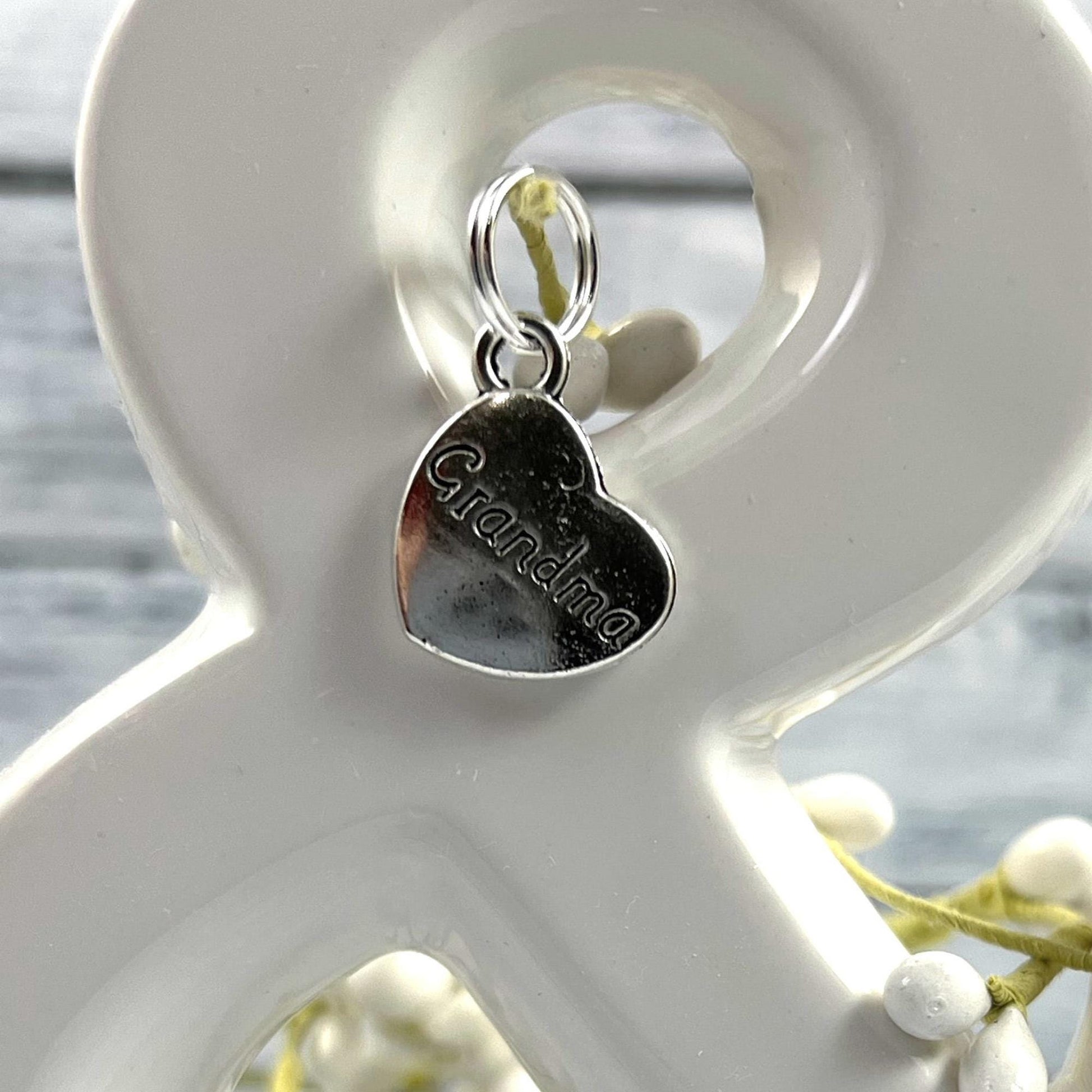 Grandma Embroidered Keychain Key Fob Tassel Charm