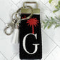 Palmetto Tree and Crescent Moon Keychain, South Carolina Gifts, Customizable Keychain, Initial Keychain, Luggage Tag, Retirement Gifts