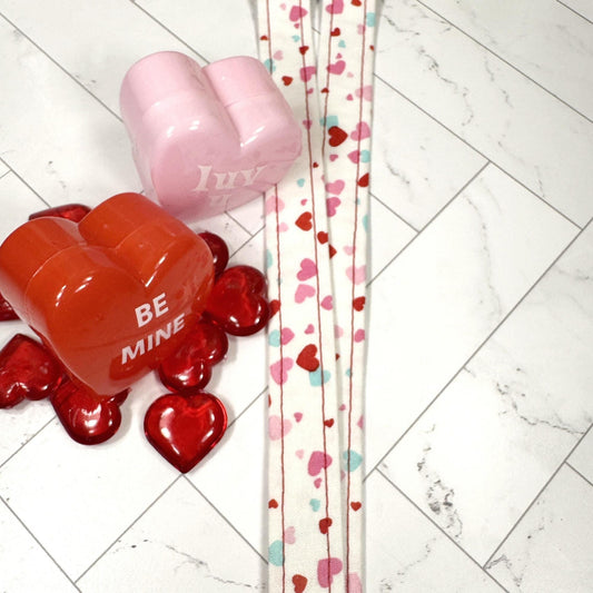 Handmade Hearts Lanyard, Cute Lanyard with ID holder, Popular Right Now, Teacher Lanyard with ID holder, Valentine Lanyard, Librarian Gifts