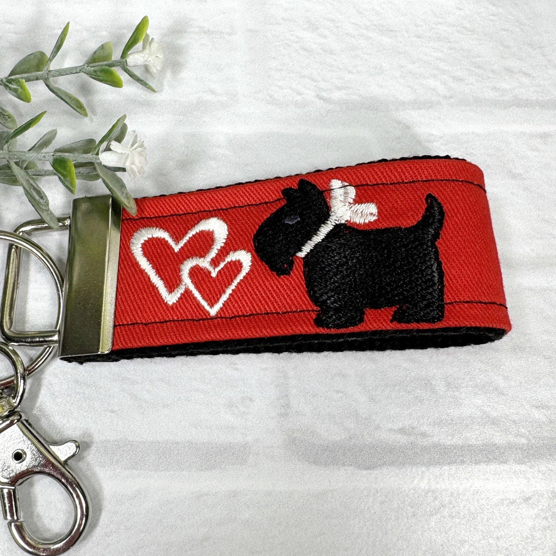 Handmade Scottish Terrier Keychain, Scottie Dog, Scottie Dog Gifts, Scottish Terrier Gifts, Life is Better with a Dog, Gift Keychain
