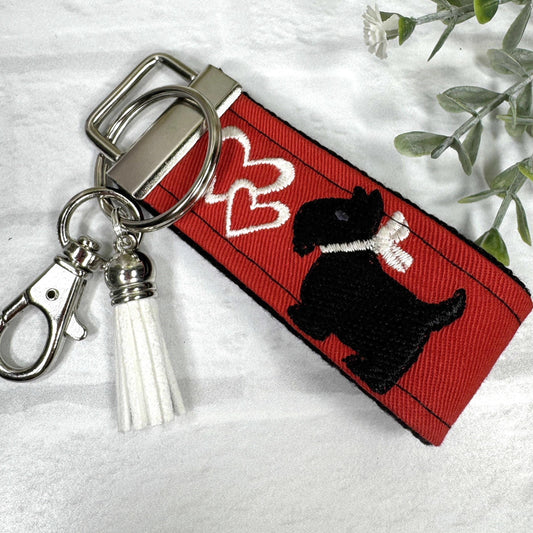 Handmade Scottish Terrier Keychain, Scottie Dog, Scottie Dog Gifts, Scottish Terrier Gifts, Life is Better with a Dog, Gift Keychain