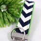 Chevron Key fob Navy and White