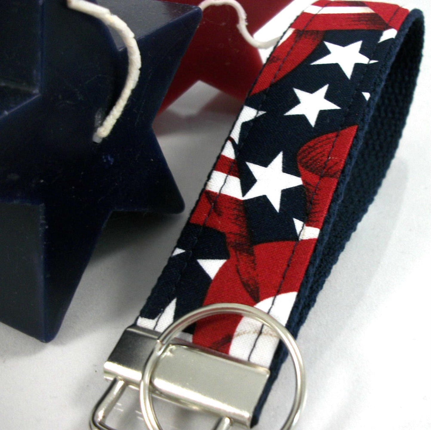 Patriotic Wristlet Keychain, Wrist Keychain for Her, Key fob Wristlet, Keychain Wristlet, Bracelet Keychain, Popular Right Now
