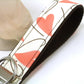 Heart Key Chain Coral Pink Brown Sweetheart