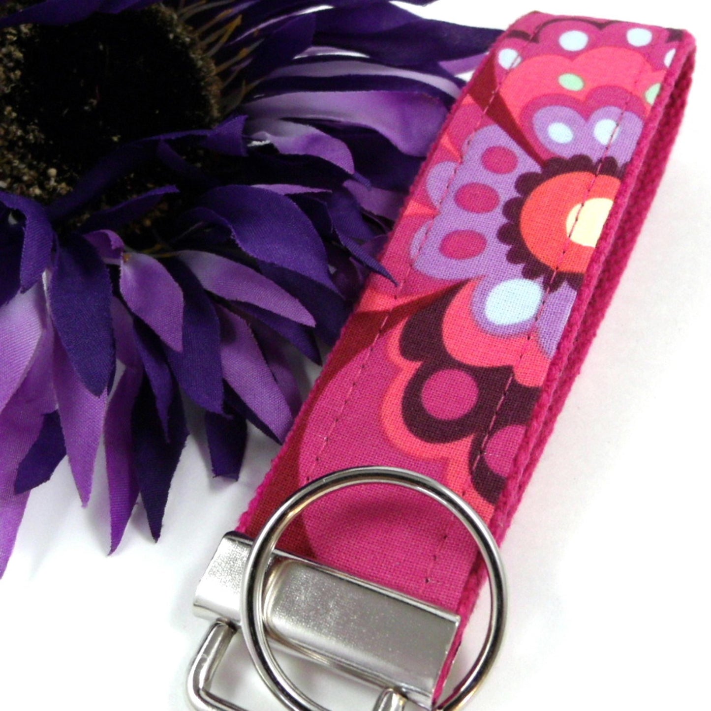 Amy Butler Key Fob LOVE Floral