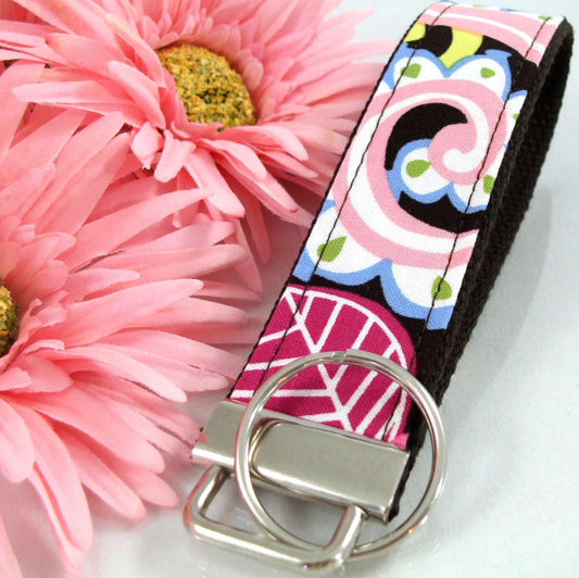 Handmade Floral Keychain Wristlet, College Graduation Gift for her, Thank you for Helping Me Grow, Expecting Mom Gift