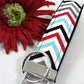 Red Gray Aqua Chevron Print Fabric Keychain, Teacher Gifts, New Mom Gift, Chevron Best Friend Gift, Sister Gift