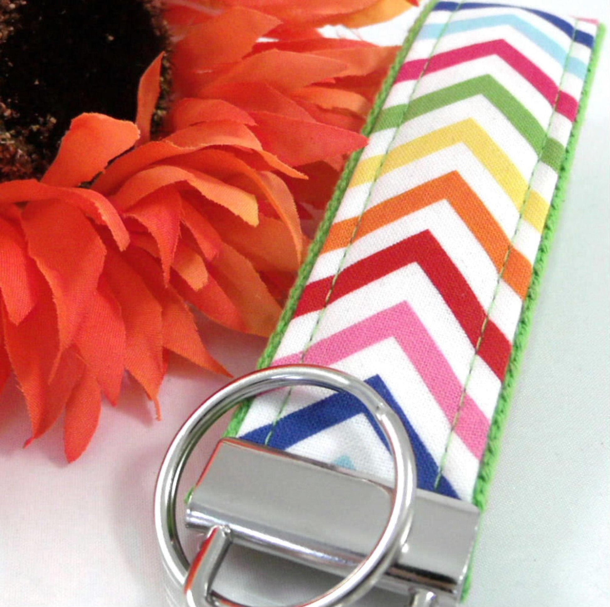 Chevron Keychain Multi Colors