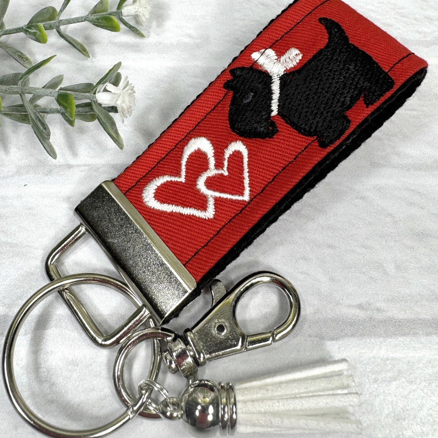 Handmade Scottish Terrier Keychain, Scottie Dog, Scottie Dog Gifts, Scottish Terrier Gifts, Life is Better with a Dog, Gift Keychain